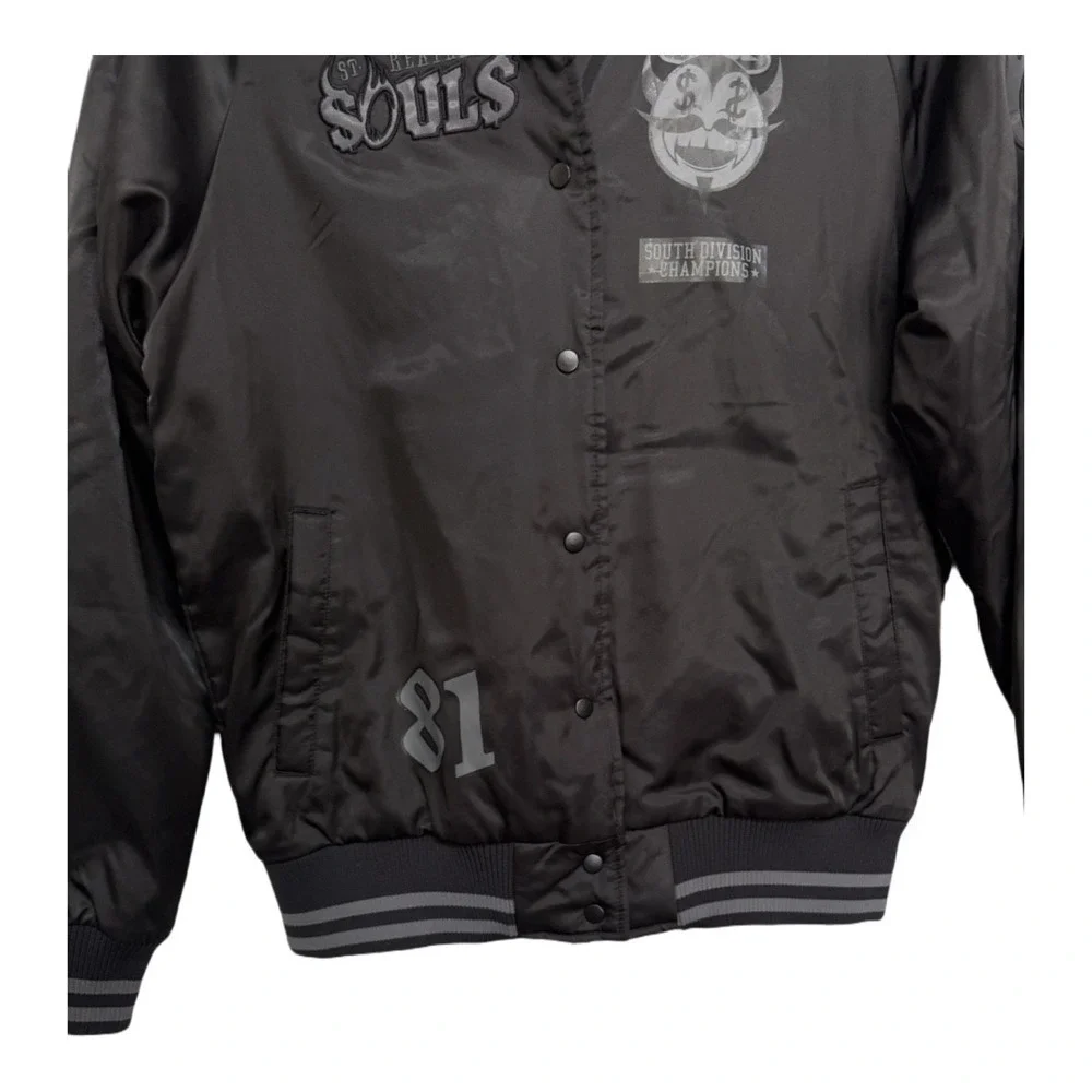 NIKE X MARK WARD Raising Hell St Reatham Women's Varsity Bomber Jacket M Black